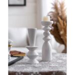 شمعدان ثنائي خشبي